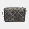 [Pre-Owned] T Monogram Woven Floral Jacquard Fabric With Leather Crossbody Shoulder Bag Small - Good #TT39NI