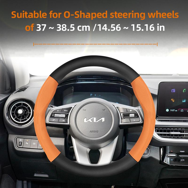 Для KIA Чехол на руль из перфорированной кожи с текстурой под карбон Sportage Nq5 Rio 3 4 Ceed Jd Stonic Stinger Forte Picanto