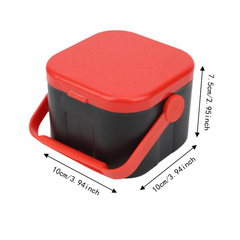 4PCS Plastic Worm Bait Holder with Clip Worm Storage Case Durable Fishing Bait Box for Lure Storage