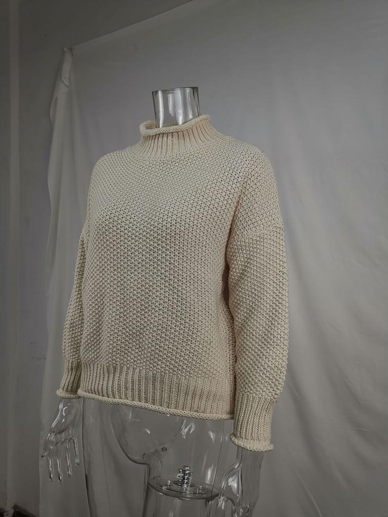 Осенне-зимний трикотаж для женщин Толстый свитер с высоким воротом Женская трикотажная одежда Джемпер Базовый свитер Пуловер