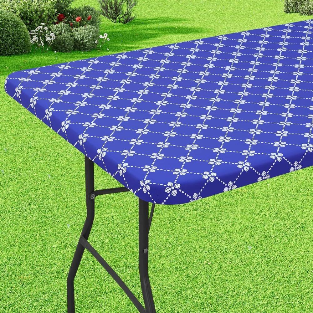 Elastic Edge Elastic Rectangle Picnic Table Cloth Waterproof Table Linen Folding Table