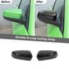 2X Black Rear View Mirror Guards Decor Cover Trim Kit for 2009-2013 Ford Mustang