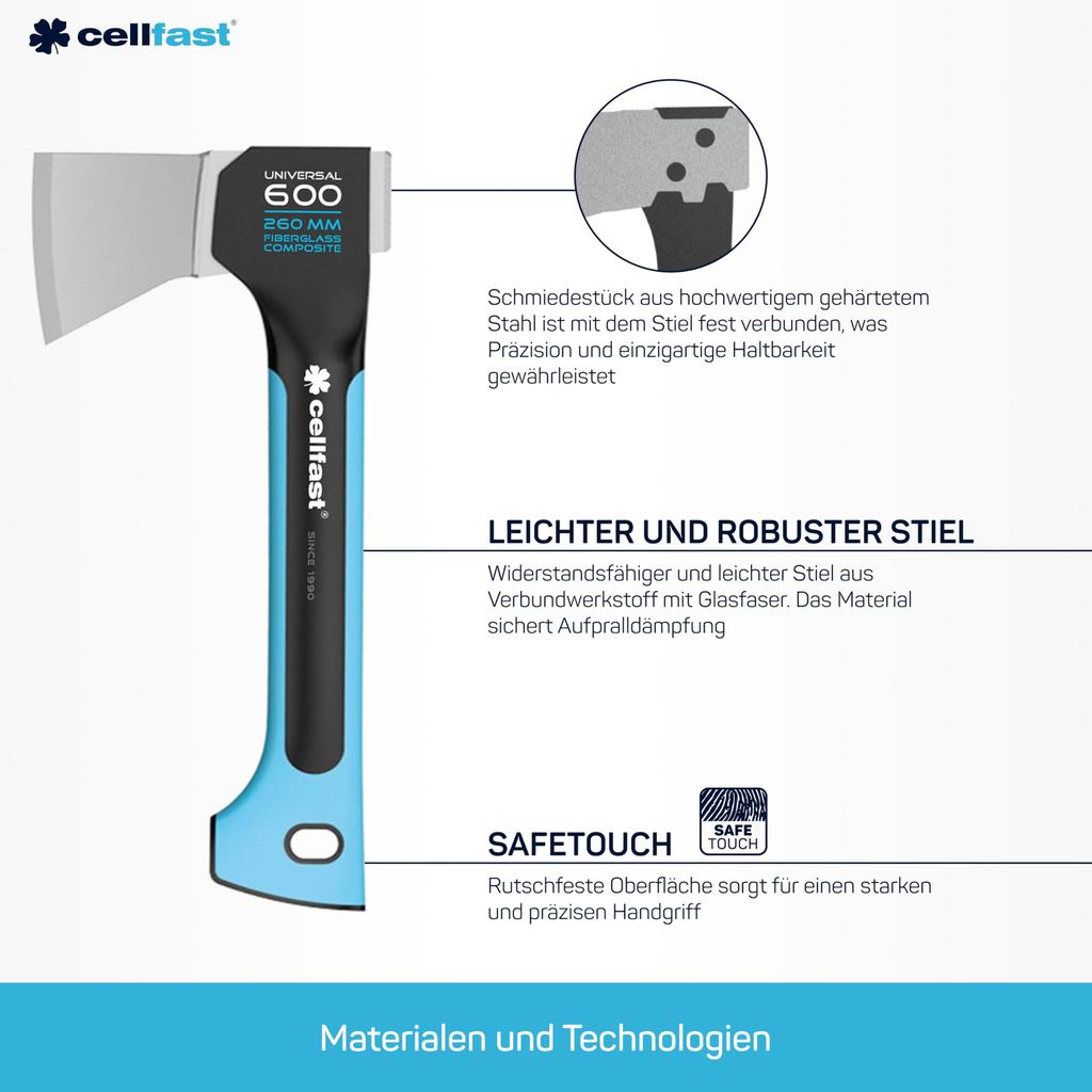 Cellfast Cellfast for and Outdoor Use All-Purpose Axle, 600.00, 260mm, Construction, Carpentry,