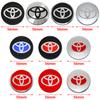 Toyota 56MM Колпачок ступицы колеса автомобиля Алюминиевые металлические наклейки с логотипом Для Rav4 Corolla Camry Aqua Yaris Cross Auris TRD Prius Chr GR