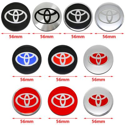 Toyota 56MM Колпачок ступицы колеса автомобиля Алюминиевые металлические наклейки с логотипом Для Rav4 Corolla Camry Aqua Yaris Cross Auris TRD Prius Chr GR