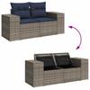 4 piece garden sofa set with cushions grey poly rattan