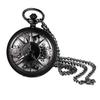Pocket Watch Skeleton Gear Antique Pendant Watch Analog Pocket Watch Retro Necklace with Chain Birthday Anniversary Christmas Valentine White Day