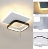Plafonnier LED - NETTLIFE - 24,5 cm - 22W - 3000K - Noir moderne