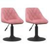VidaXL Chaises pivotantes à manger lot de 2 Rose Velours 335332