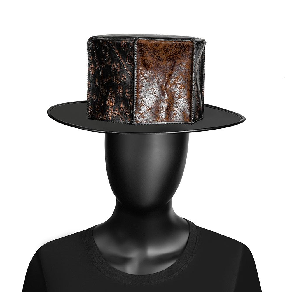 Halloween European And American Punk Color Matching Old Neutral Magic Hat, Gentleman Retro Top Hat Female Creative Props