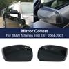 One Pair Glossy Black Carbon Fiber Rearview Mirror Cover For BMW 5 Series E60 E61 E63 E64 2004-2008 520i 525i 528i 528xi