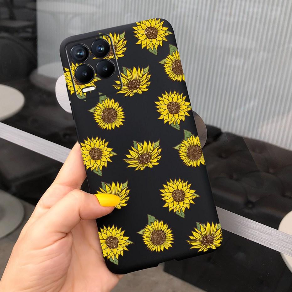 Чехол для Realme 8 Лавандовый Подсолнух Силиконовая Задняя Крышка Для Realme 8 Pro 8i Realme8 4G RMX3085 Мягкий ТПУ Чехол для Телефона Роскошный Чехол