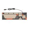 Retro Gaming Keyboard with Multimedia and Office Wired Keyboard for Windows and OS X 104-Key 3-Color Keycaps, Keys, XP, 7, 8, 10, 11, (GREY)