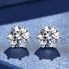 925 Sterling Silver Ladies 8mm Moissanite Stud Earrings Valentine's Day Gift