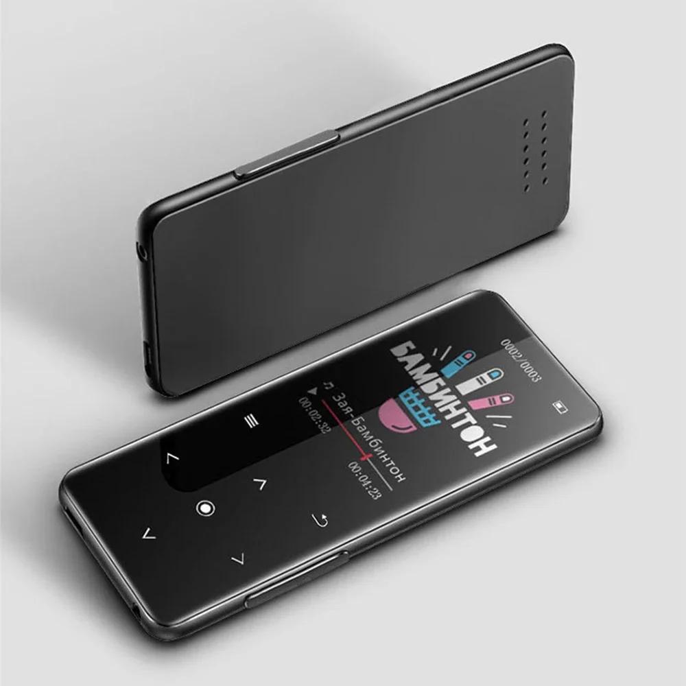 1.8inch Touch MP3 Player MP4 HiFi Music Players Bluetooth 5.0 Built-in Speaker Walkman w/Radio FM Record for Student
