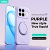 Чехол для Xiaomi Poco F8 Ultra / F8 Pro Магнитный Приятный на ощупь Жидкий силикон Подставка Кольцо-держатель Внутренняя меховая Подкладка Мягкий чехол для мобильного телефона
