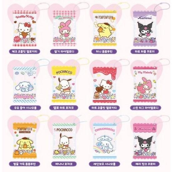 Amar Sanrio Random Keyring Candy 1BOX 24 Pieces Kuromi My Melody Keychain Children's Day Gift, a Popular Character In Korea