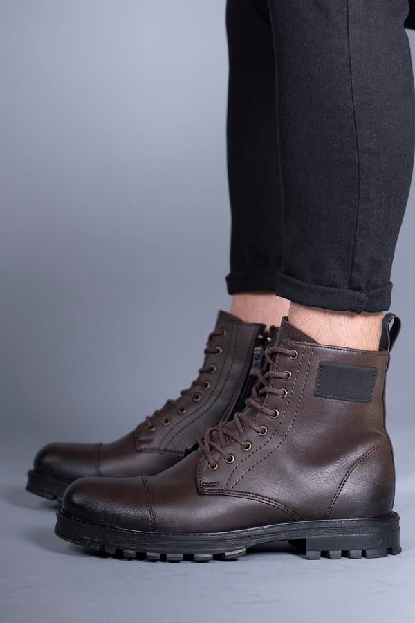 Мужские ботильоны. Ботинки на нескользящей подошве с боковой молнией для мужчин. Зимние мужские ботинки.