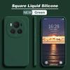 Для роскошного квадратного жидкого силиконового чехла для телефона Honor Magic6 Magic 6 Pro 6Pro Magic6Pro 5G мягкая задняя крышка цвета конфет