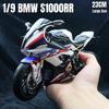 1/9 BMW S1000RR гоночный игрушечный мотоцикл для детей литой металлический большой размер модель супер гоночный светящийся коллекционный подарок для мальчика