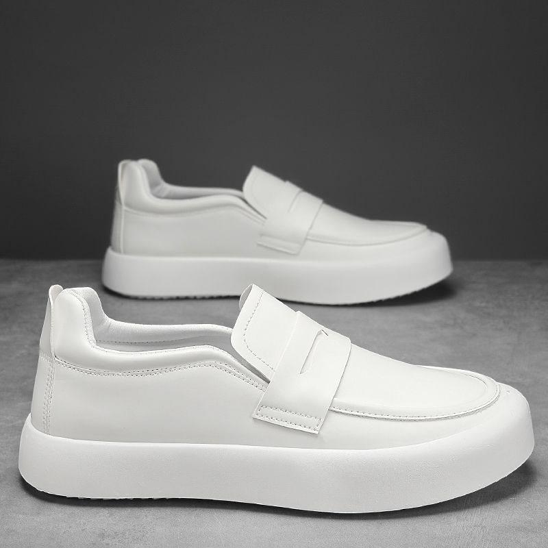 Мужская обувь Dou Dou, летняя, дышащая, в британском стиле, универсальная, мужская, деловая, повседневная, кожаная, One Step, мягкая подошва, модная обувь Le Fu