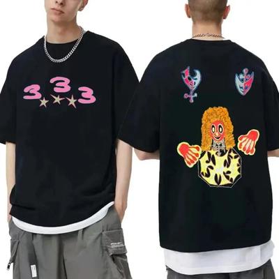 Bladee 333 Hip Hop Trend Skate Drain Gang Мужская хлопковая футболка Смешная хипстерская футболка Мужская женская футболка Fashion Sense Футболки Топы