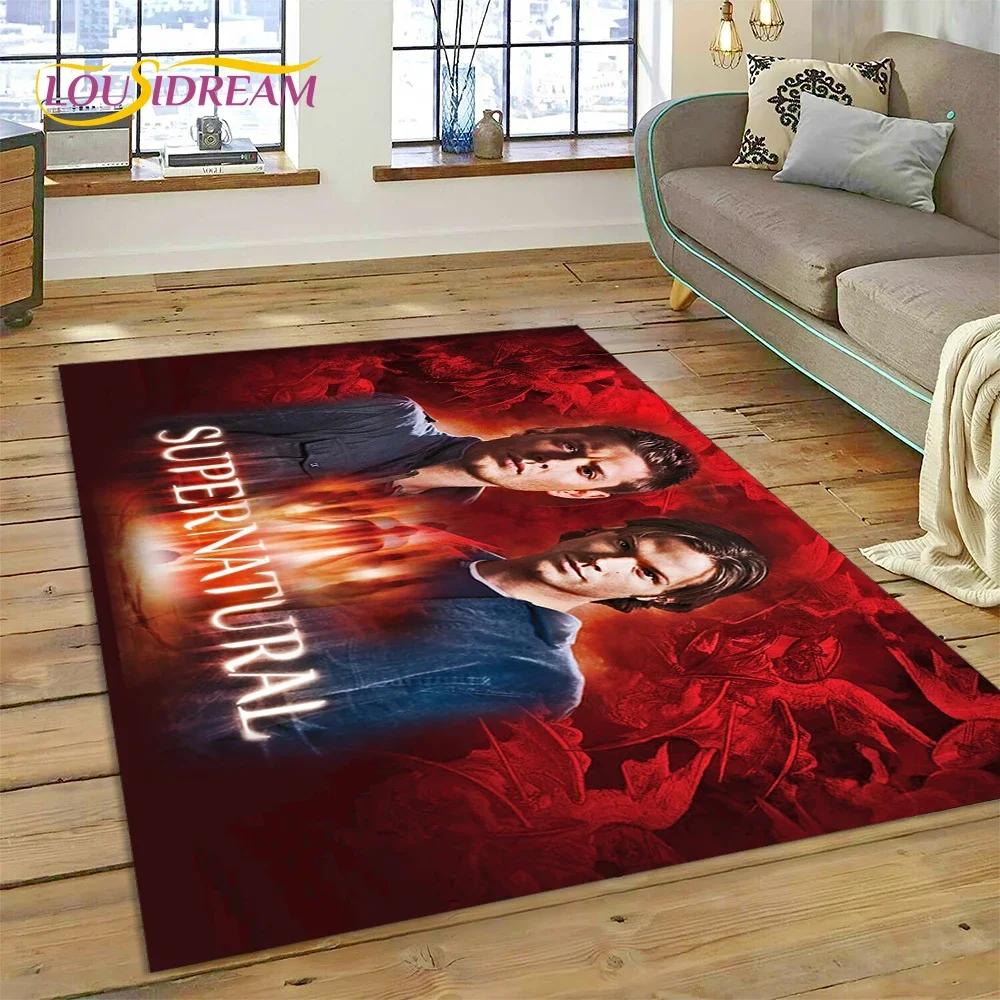 SPN Новейший Ковер с 3D-изображением Дина и Сэма из Сверхъестественного для Спальни, Гостиной, Дома, Декор для Дивана, Детская Игровая Большая Декоративная Напольный Коврик