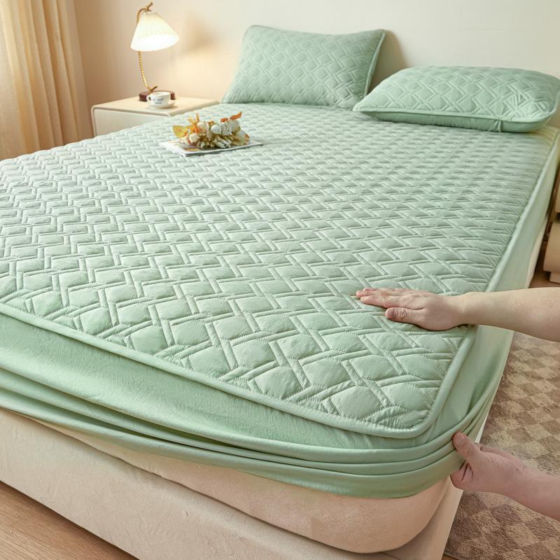 Комплект из трех предметов матраса класса А для матерей и младенцев, однотонный, хлопковый пыльник, нескользящий наматрасник из стираного хлопка