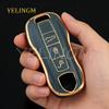 Для Porsche Panamera Cayenne 971 911 9Ya Macan Boxste 3 Кнопки ТПУ Чехол-держатель для умного ключа автомобиля Защитная крышка Брелок