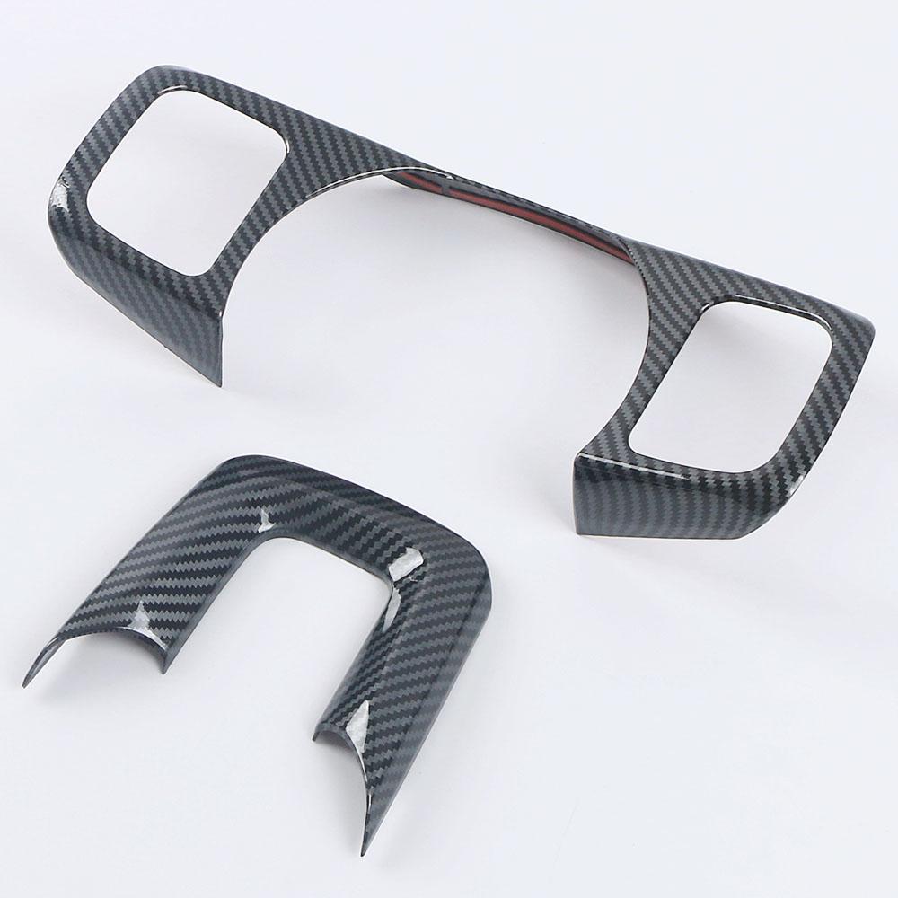 For GWM Tank 300 2024 2024 RHD LHD Carbon Steering Wheel Frame Cover Trim Interior Accessories Black Wood Grain Decoration Refit