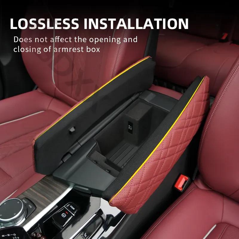 2PCS Car Central Armrest Box Console Cover Auto Styling Accessory For BMW Series5 G30 G38 F10 F11 F18 F15 F16 G05 G07 X5X6X7 LHD