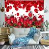 Colorful Floral Plant Print Tapestry Rose Art Pattern Tapestry Home Bedroom Decorative Tapestry