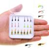 19PCS/Box #16#18 Tungsten Bead Fast Sinking Wet Fly Euro Nymph Fly Trout Fishing Lures Baits