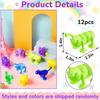 12 Pieces Soft Building Blocks Silicone Suction Toys Window Toys Bathtub Animal Shape Toys Pop Squigz Sucker Funny Model Construction Toys