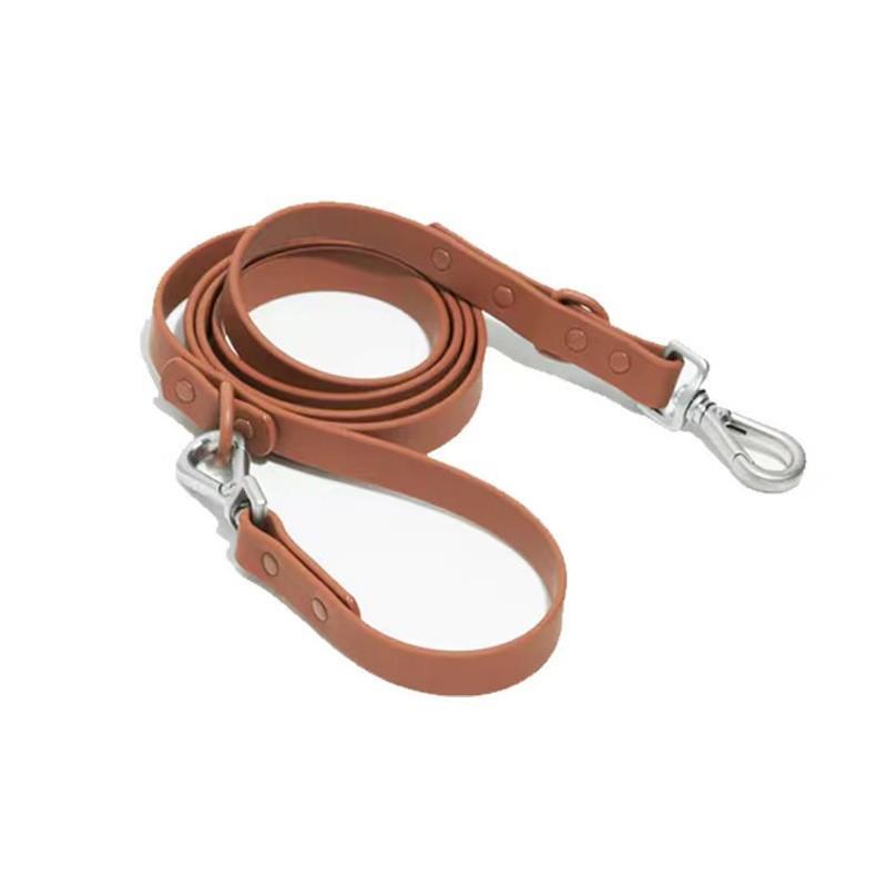 PVC Dog Leash Set 2 Hooks With Dispenser Waterproof Hands Free Dog Rope Strap Soft Adjustable Dog Vest Collar Matching Leashes