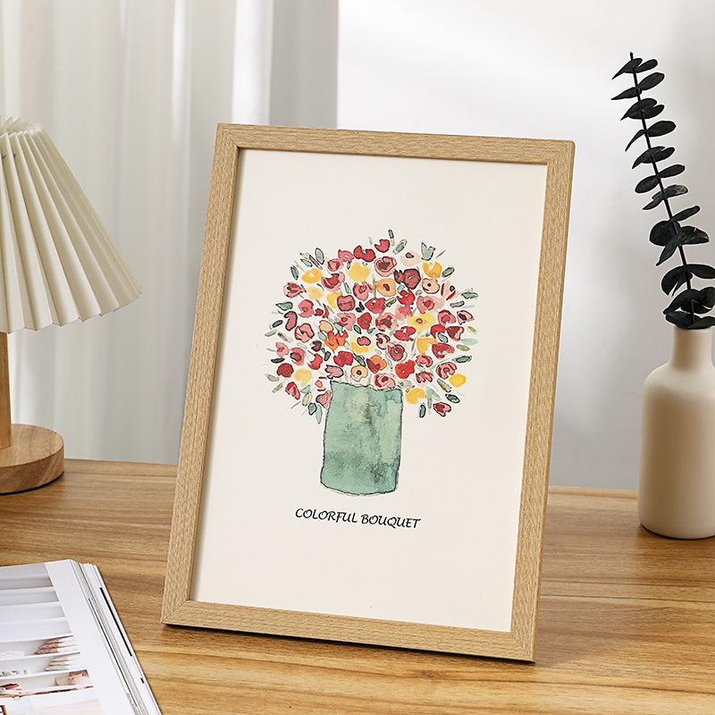 Простая деревянная подставка для фоторамки для отпечатков размером 5-10 дюймов, формата А4, настенное креативное украшение для фотографий