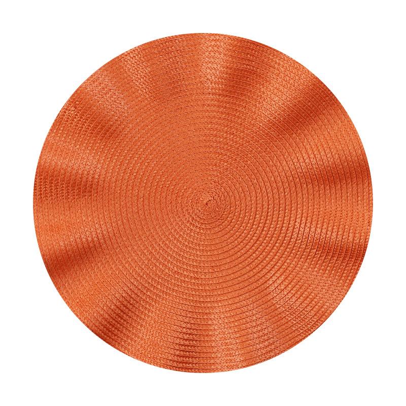 6 Pcs Round Braided Placemats, Washable Heat Resistant Table Mats Non-Slip for Party Wedding Thanksgiving Christmas Table Decor