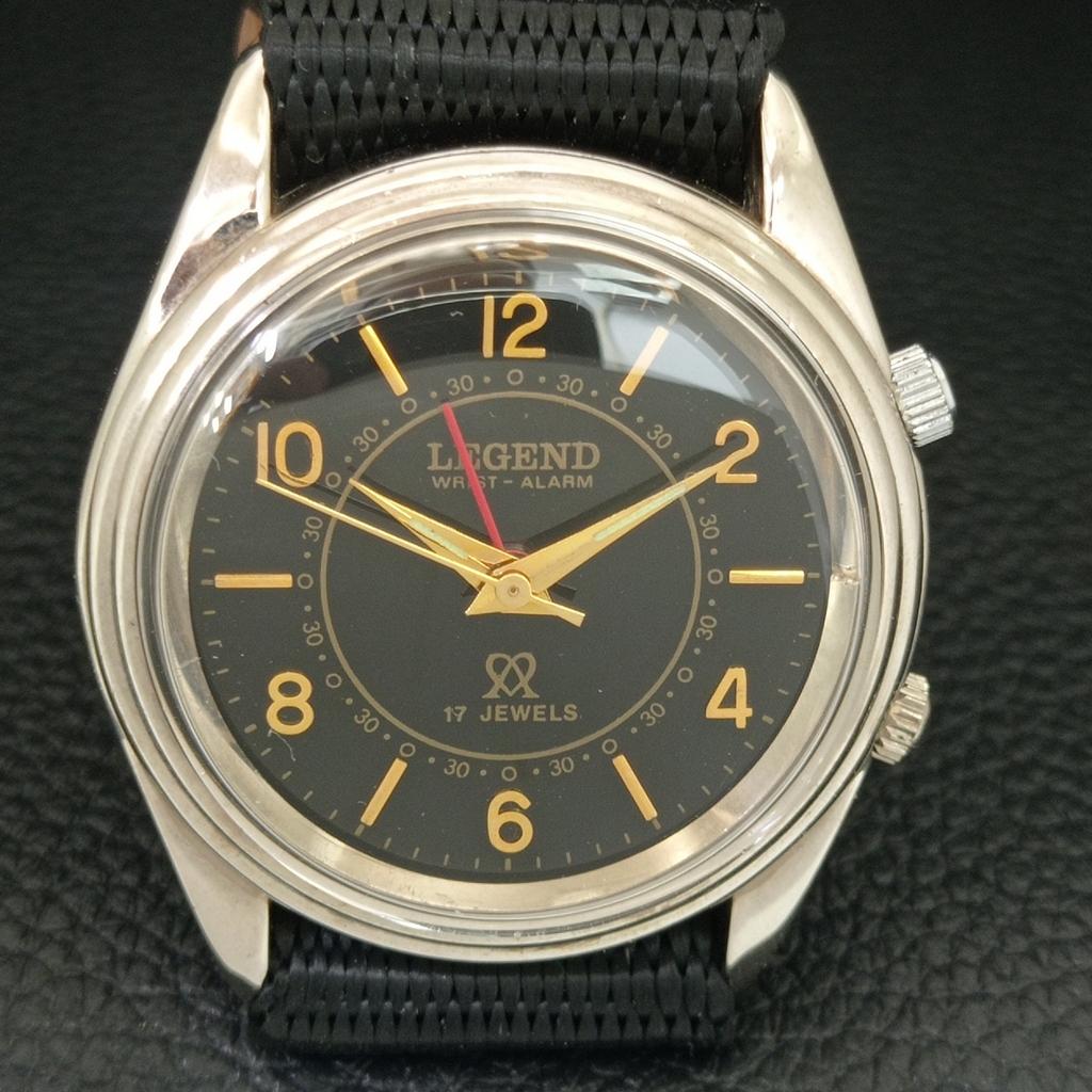 VINTAGE LEGEND МУЖСКИЕ ШВЕЙЦАРСКИЕ ЧАСЫ С РУЧНЫМ ЗАВОДОМ И БУДИЛЬНИКОМ REFURBISHED a707501-1