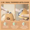 2026 Automatic Nail Clipper 2in1 LED Light LCD Digital Display Clips Storage Fingernail Trimmer Polisher Multifunctional  3 Speeds Electric Nail File