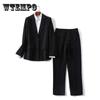 Набор костюмов, повседневный пиджак, пиджак + брюки, женский костюм из двух предметов на весну и осень, новые профессиональные официальные костюмы
