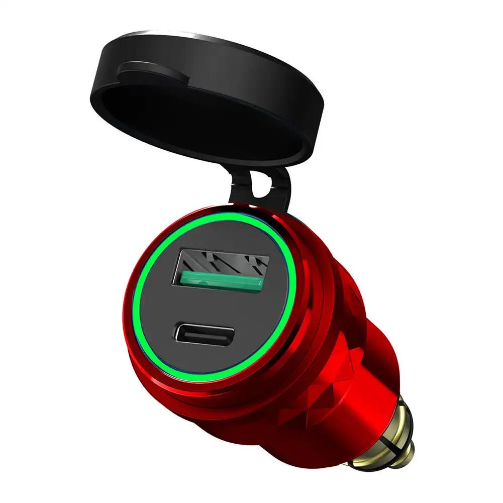 Алюминиевый USB QC 3.0 быстрое зарядное устройство PD двойной адаптер зарядное устройство водонепроницаемая розетка мотоциклы для разъема DIN/BMW