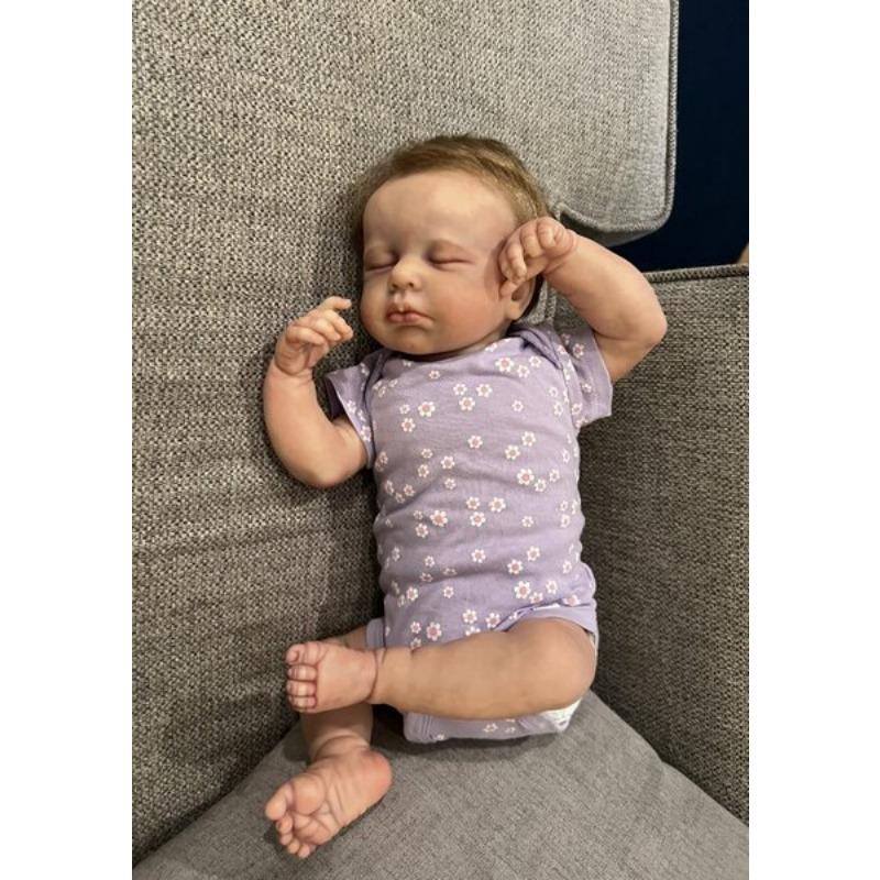 Куклы Reborn Baby Dolls Девочка 45 см 17,7 дюйма Реалистичные куклы новорожденных младенцев, которые выглядят как настоящие куклы, мягкое силиконовое виниловое тело