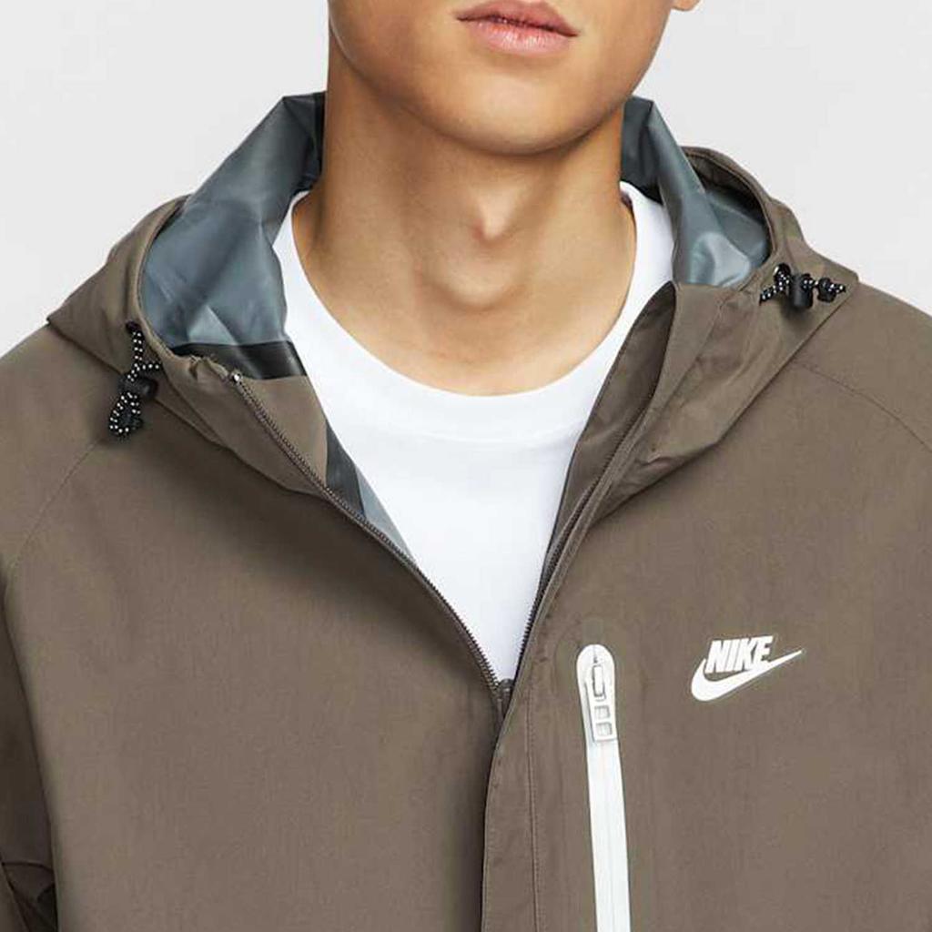 Nike Удобная, приятная для кожи, модная, универсальная, мужская куртка с капюшоном, коричневая DM5500-004
