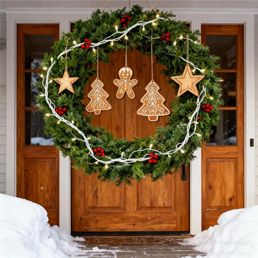 Christmas Wooden Pendants Are Used To Decorate Christmas Trees And Party Ornaments