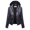 6XL Cross Border Hooded Velvet Leather Jacket For Women Съемная кожаная куртка большого размера для женщин и куртка из искусственной кожи для женщин