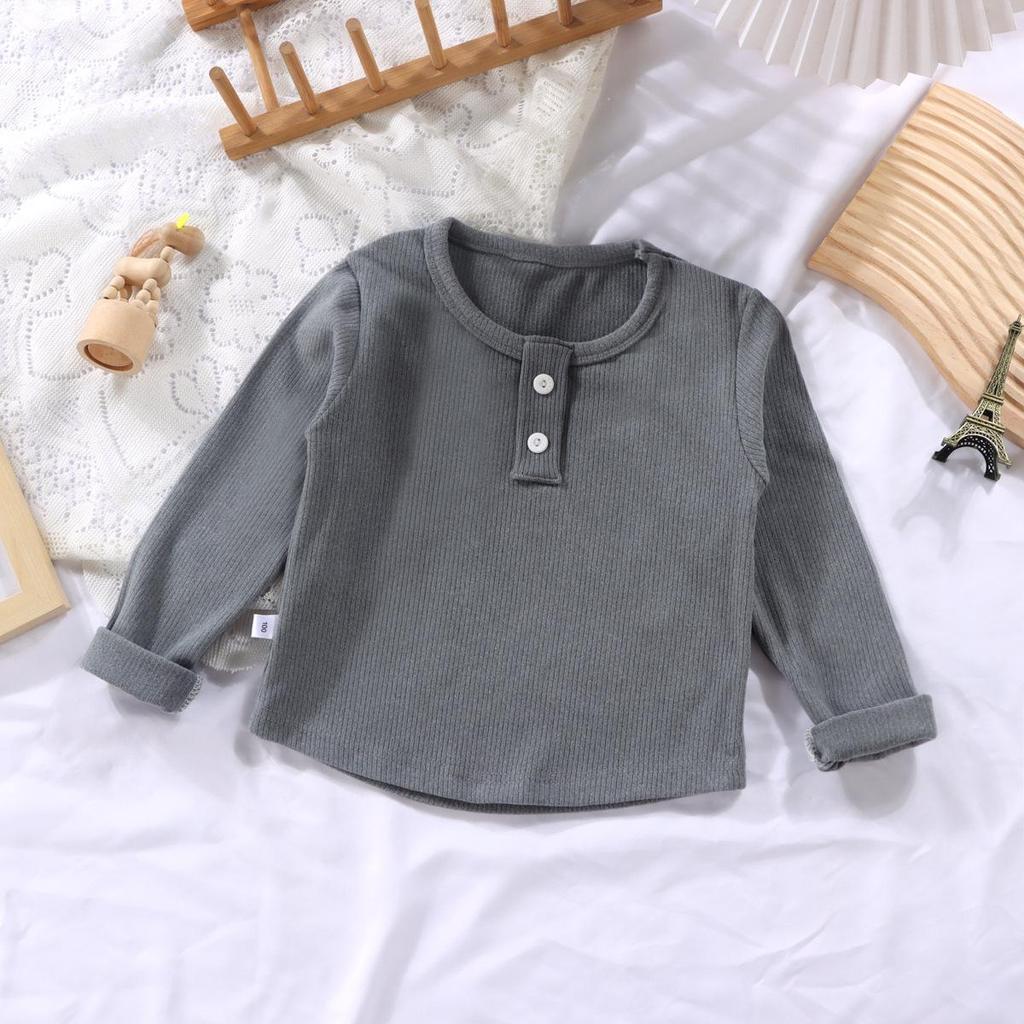 Children's Ribbed Round Neck Long Sleeve Base Layer - Spring & Autumn Collection