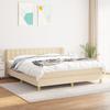 3127146 vidaXL Divan Bed with Mattress Cream 180x200 Cm Fabric