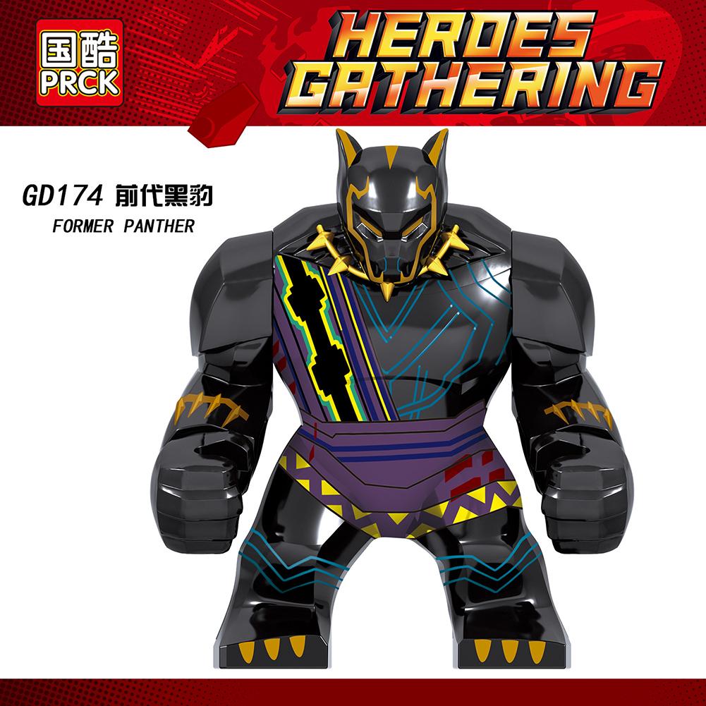Строительные блоки игрушки Герои Marvel Черная пантера Одна большая кукла Пластиковая кукла-строительный блок