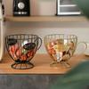 Large Coffee Capsule Storage Basket Coffee Cup Basket Vintage Coffee Pod Organizer Holder Stand Container For Home Cafe Hotel