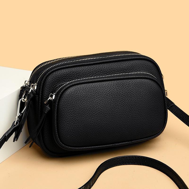 Leather Fashion Casual Bag Women'S Fashion Lychee Pattern Shoulder Crossbody Small Square Bag